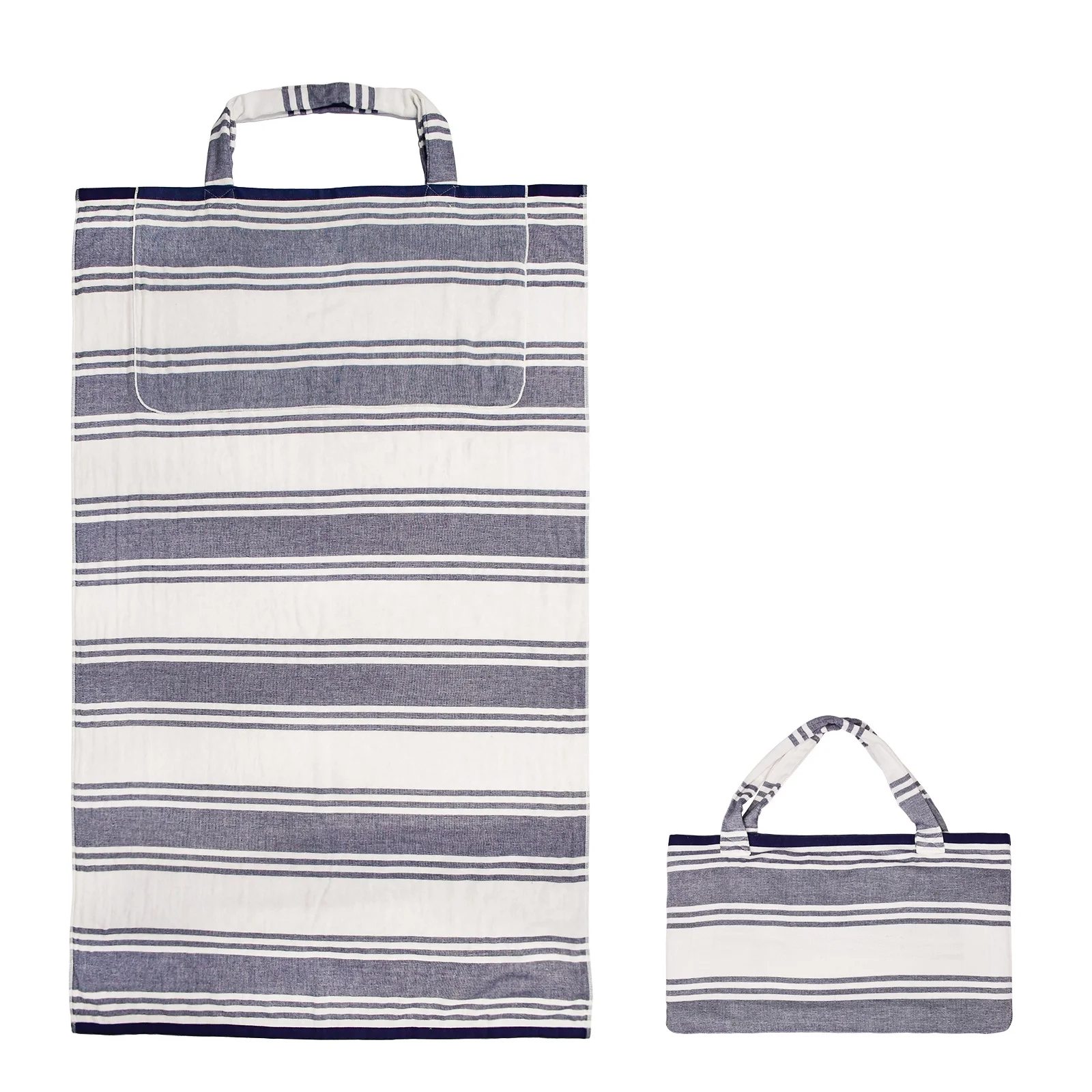 2-in -1 tote bag beach towel 100% turkish cotton beach towel 100% eco friendly