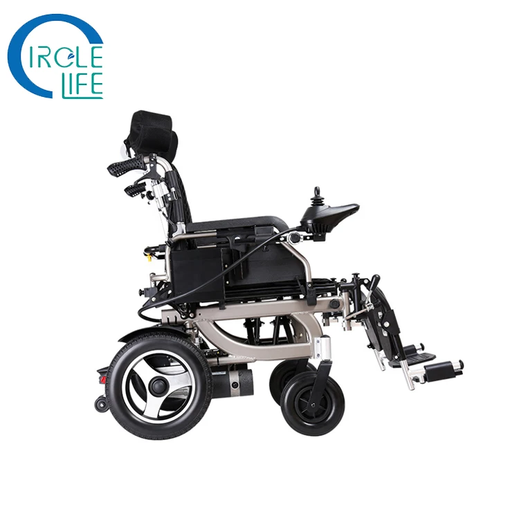 Hot sell foldable power wheelchair with motor controller and battery electric wheelchair