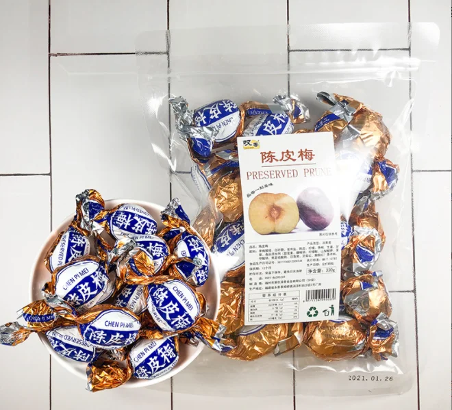 Chinese Sweet and Sour Taste Dried Plums Preserved Dried Prunes