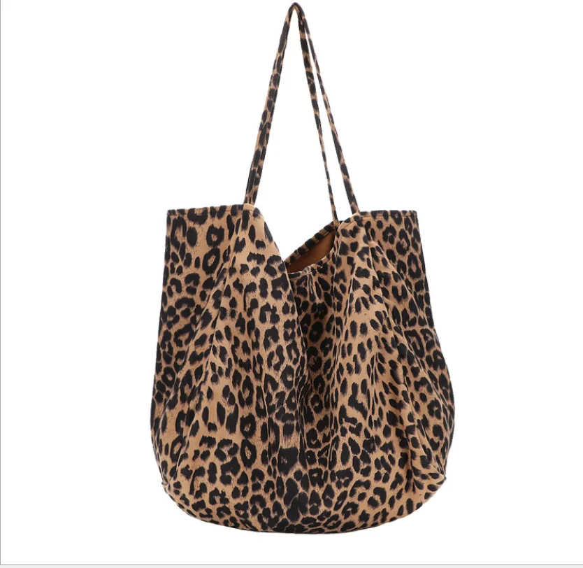 wholesale high quality Printed Leopard Casual Tote fashion leopard velutinous handbag for women