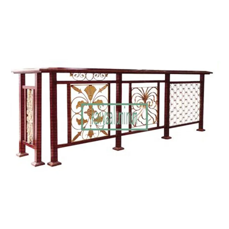 Foshan aluminum profile system curved straight metal panel aluminum balcony railing