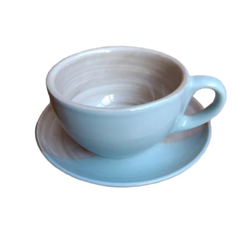 
Hand made Ceramic cappuccino Coffee cup and saucer set 