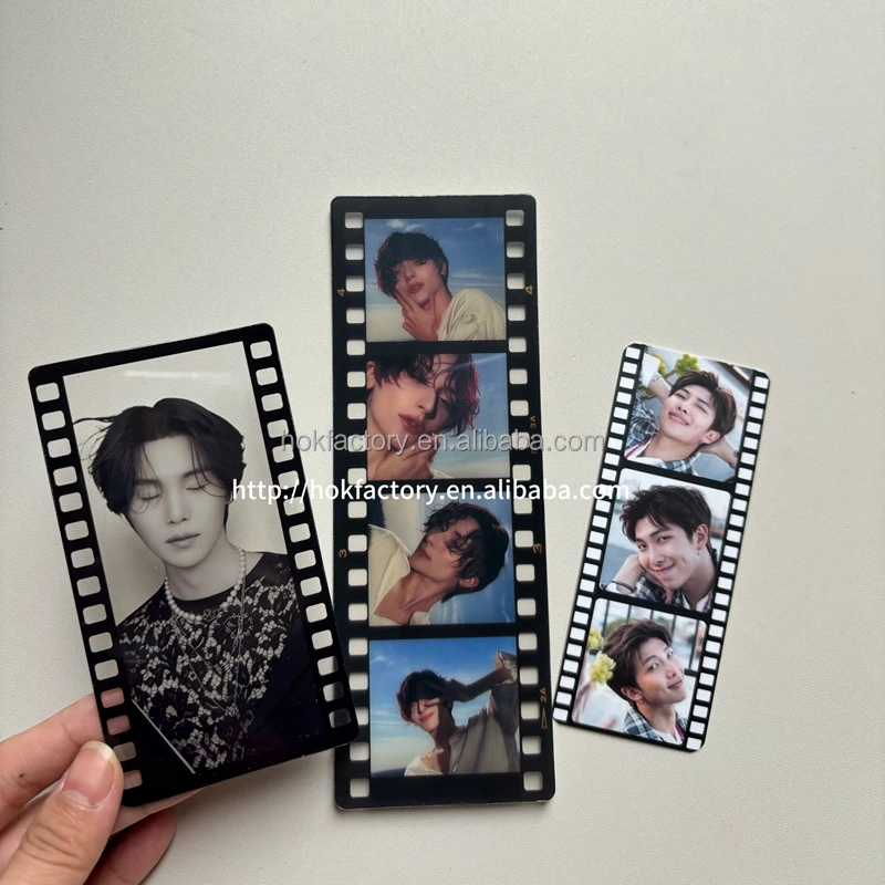 Kpop pvc phototcard custom double filmstrip side kpop bookmark photostrip for Gift kpop idol event