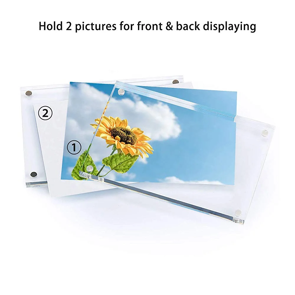 Настольная свободно стоящая акриловая магнитная фоторамка/фоторамка в виде подсолнуха