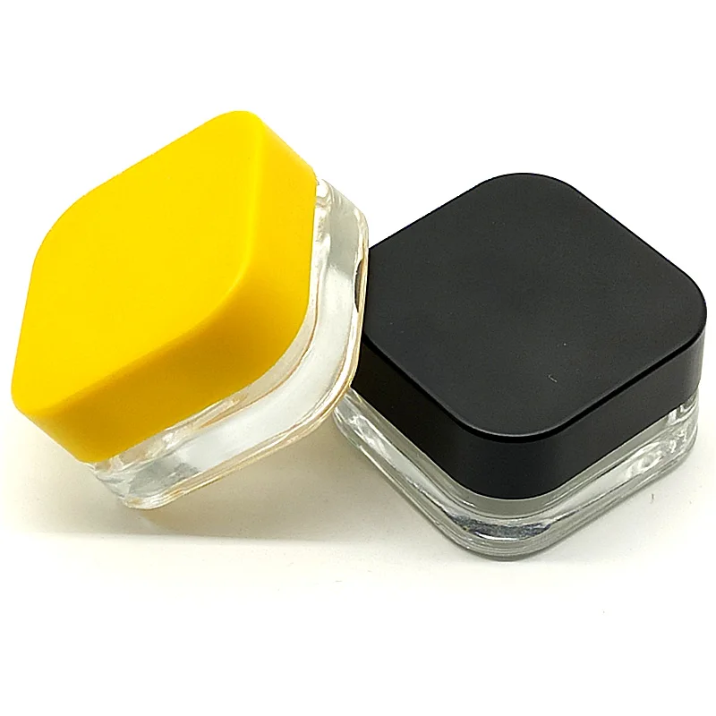 
wholesale child resistant 5ml 7ml food grade glass cosmetic mini jars in bulk package for Skin Care Cream concentrate storage 