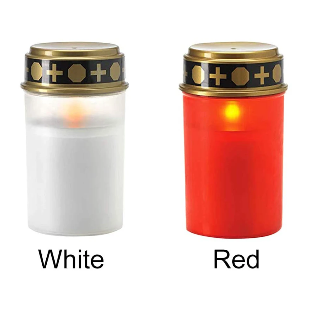 New Design Solar  Energy Saving Led Candles Light Waterproof Graveyard Lamp Outdoor Garden Religious  Lawn Decoration
