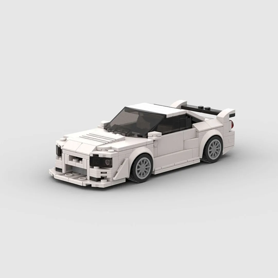 MOC кирпичи NissanedSkyline GT-R R34 JDM Гоночный Спортивный автомобиль скоростной гонщик конструктор игрушки для детей