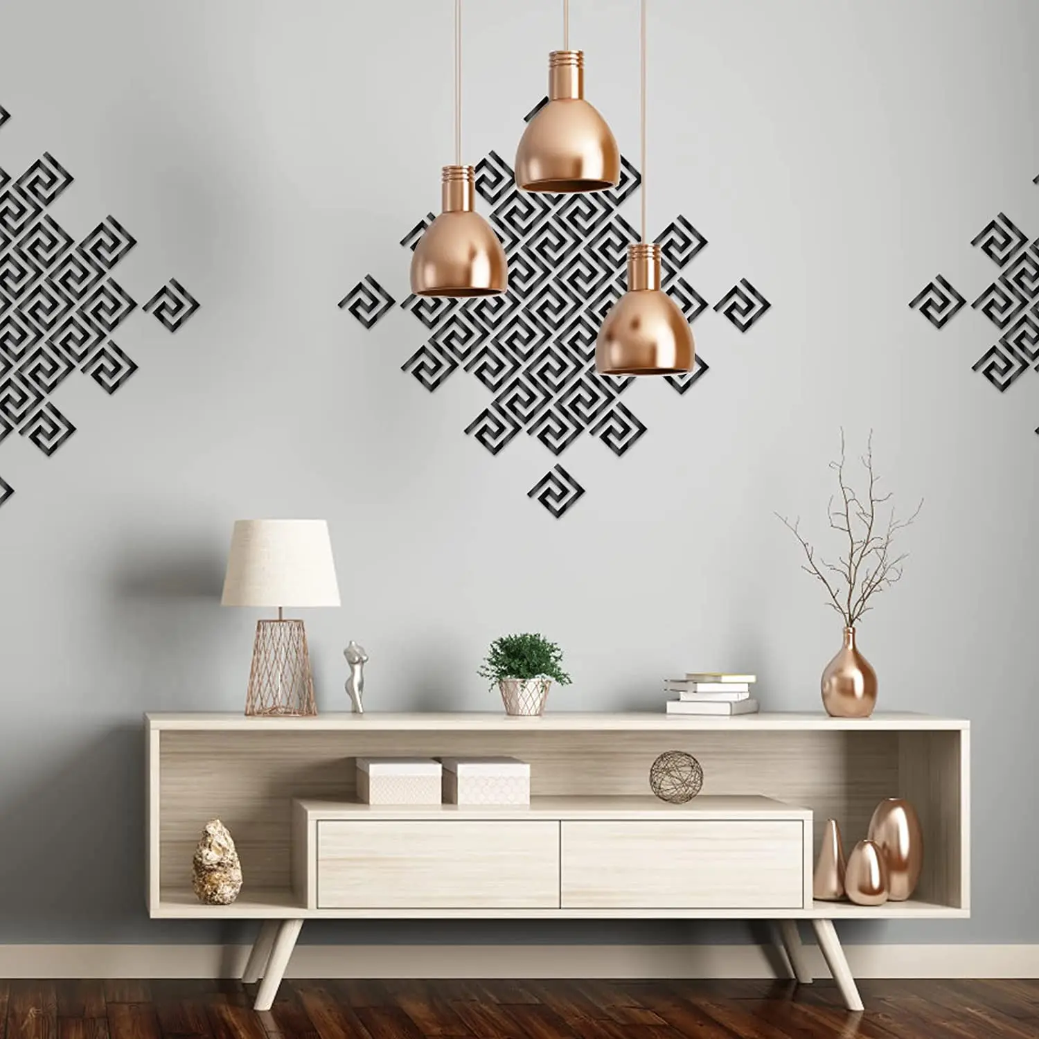 15cm Waist Line Wall Sticker Self-adhesive DIY Acrylic Wall Stickers for Living Room Edge Strip Corner Line Wall Decor