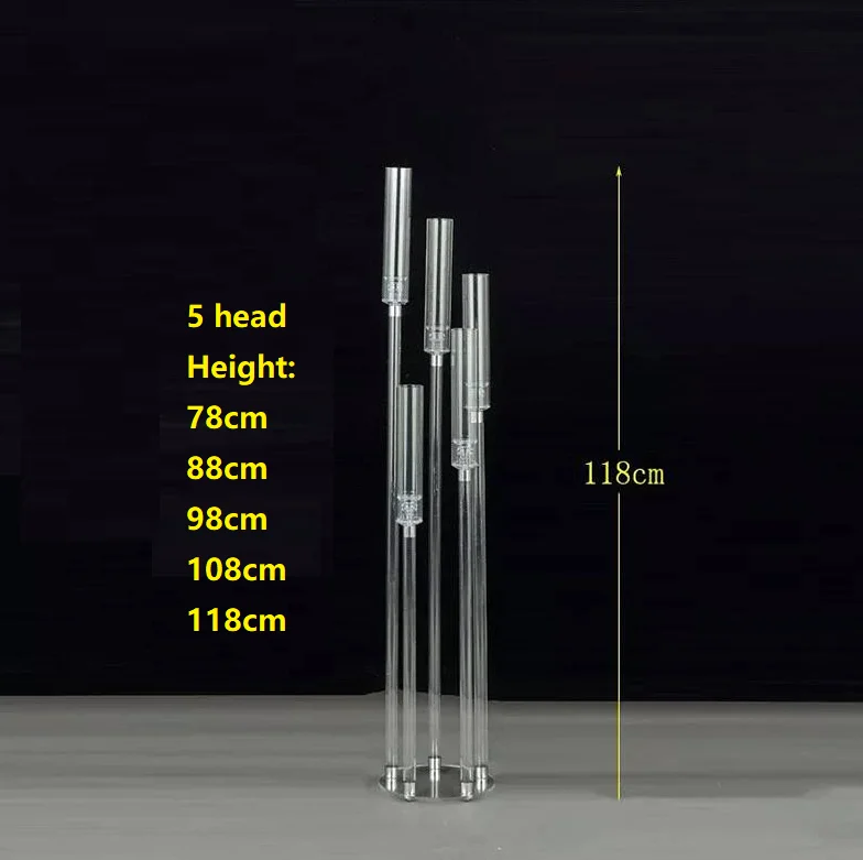 Прозрачный акриловый подсвечник, свадебные украшения для стола, подсвечник, подсвечник, подставка для цветов, Хрустальный декор, СВАДЕБНЫЕ КАНДЕЛЯБРЫ
