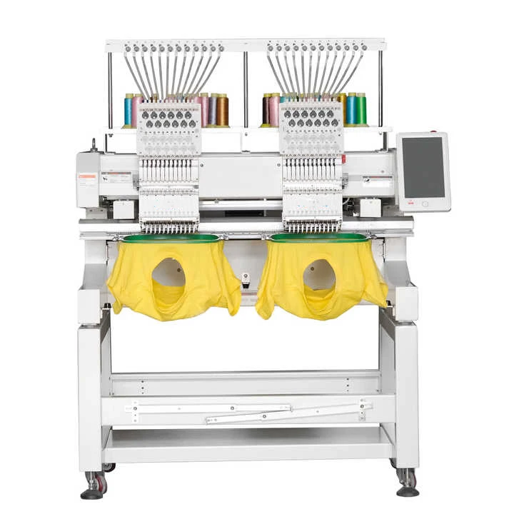 2024 New Monogram embroidery machines Two Heads computerized home domestic T-shirt polo shirt hat cap embroidery machine