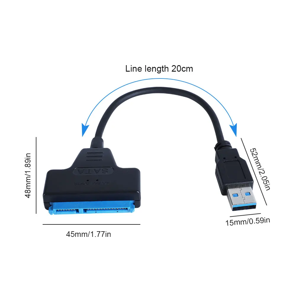  USB 3 0 SATA кабель адаптера Sata для до 6 Гбит/с поддержкой 2 5 дюймов внешний Твердотельный накопитель Жесткий диск HDD 22 Pin кабелем