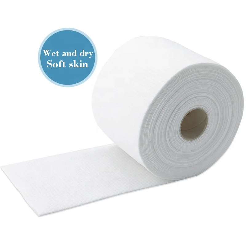 Factory Custom One Pack Extra Thick 100% Rayon Disposable Makeup Cleansing Dry Facial Tissue Roll