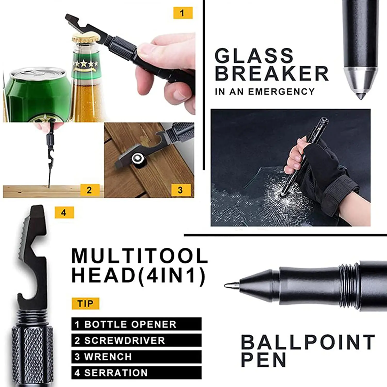 multifunctional tactical pen wholesale field adventure lighting self-defense tools tactical self defense tool  with outdoor tool