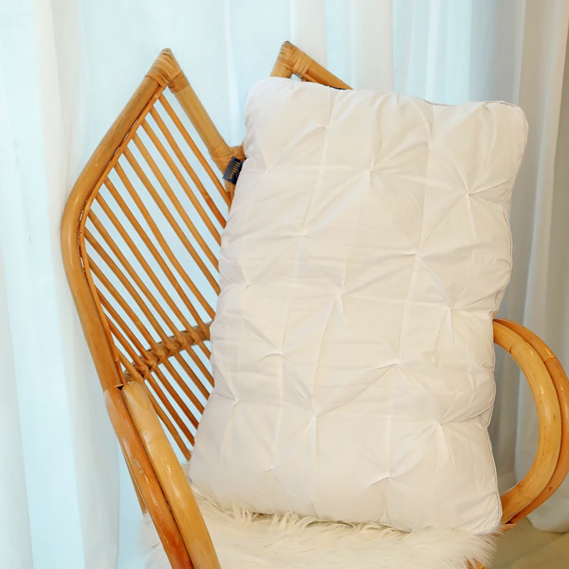5-Star Hotel Home  Luxury Series Customized Feather Duck Down Alternative Bed Pillow With Core White And Removable Pillow Case