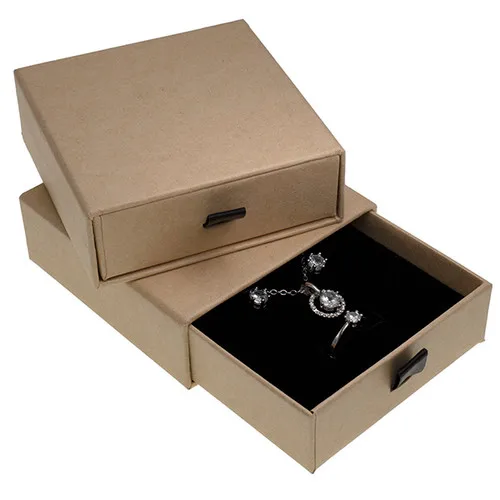 Custom Logo Premium Luxury Sliding Cover Rigid Cardboard Paper Gift Small Jewelry Drawer Box Packaging
