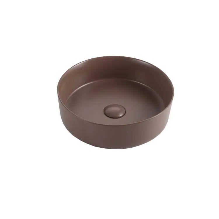 Top quality matte colored solid surface bathroom furniture color fancy  wash basin