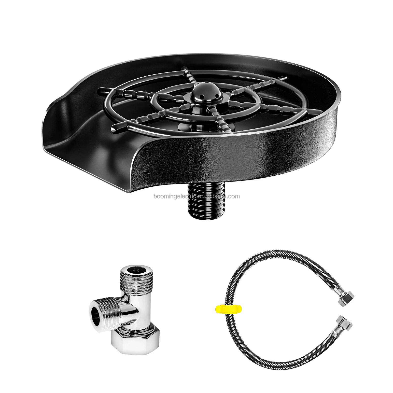 Wholesale Price ABS Cup Washer Glass Rinser T-tube Pipe Automatic Glass Rinser For Kitchen Bar