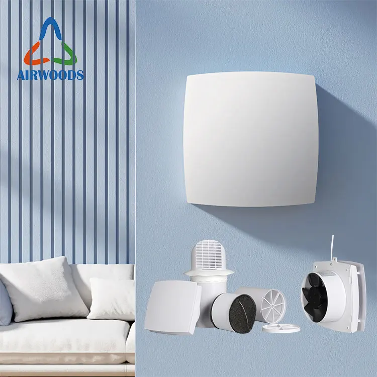 Reversible Dc Motors Decentralized Single Room Erv Ventilation Ductless Energy-Efficient Supply And Exhaust Unit Ventil House