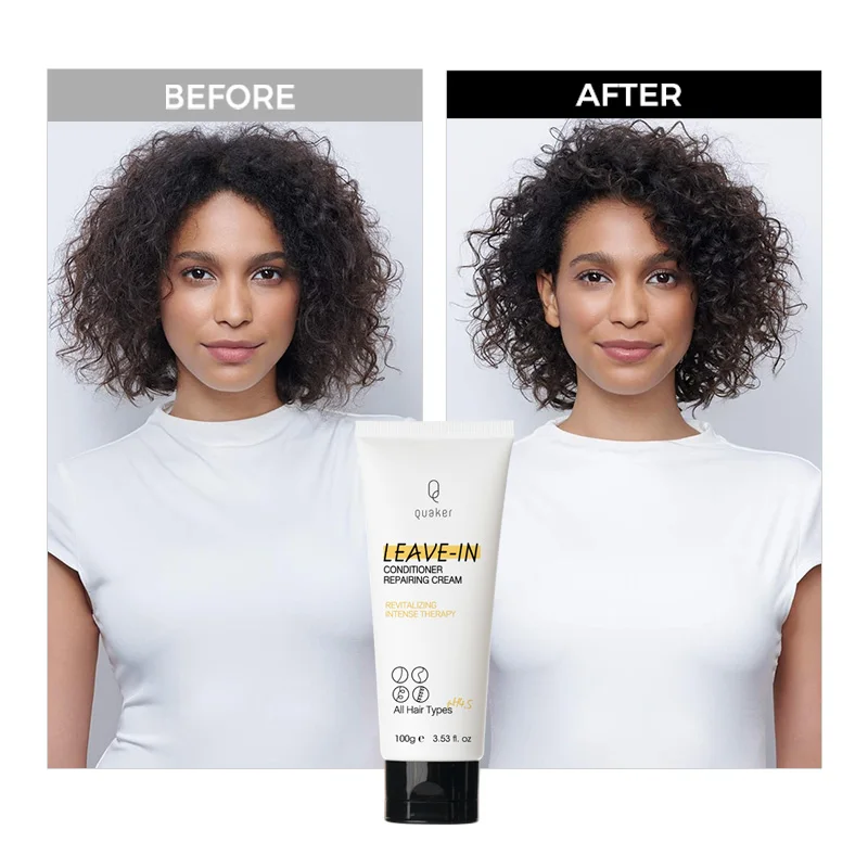 Qquaker Rinse Free Hair Moisturizer Keratin Repair Hair Treatment Private Label Hair Leave In Conditioner