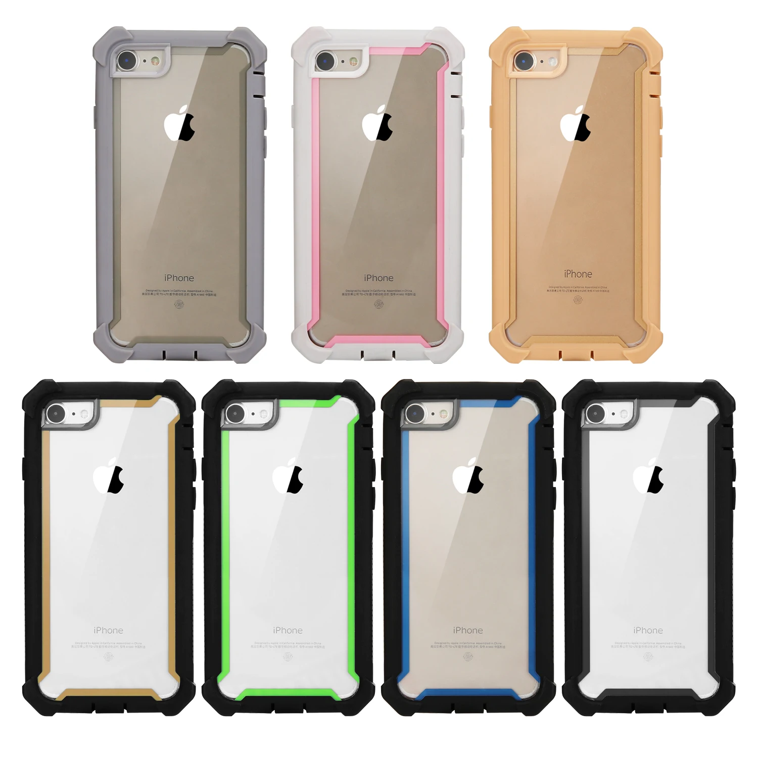 High Quality 3 In1 Phone Case Shockproof Custom Cell Phone Case For iphone6 Iphone7 Iphone 8
