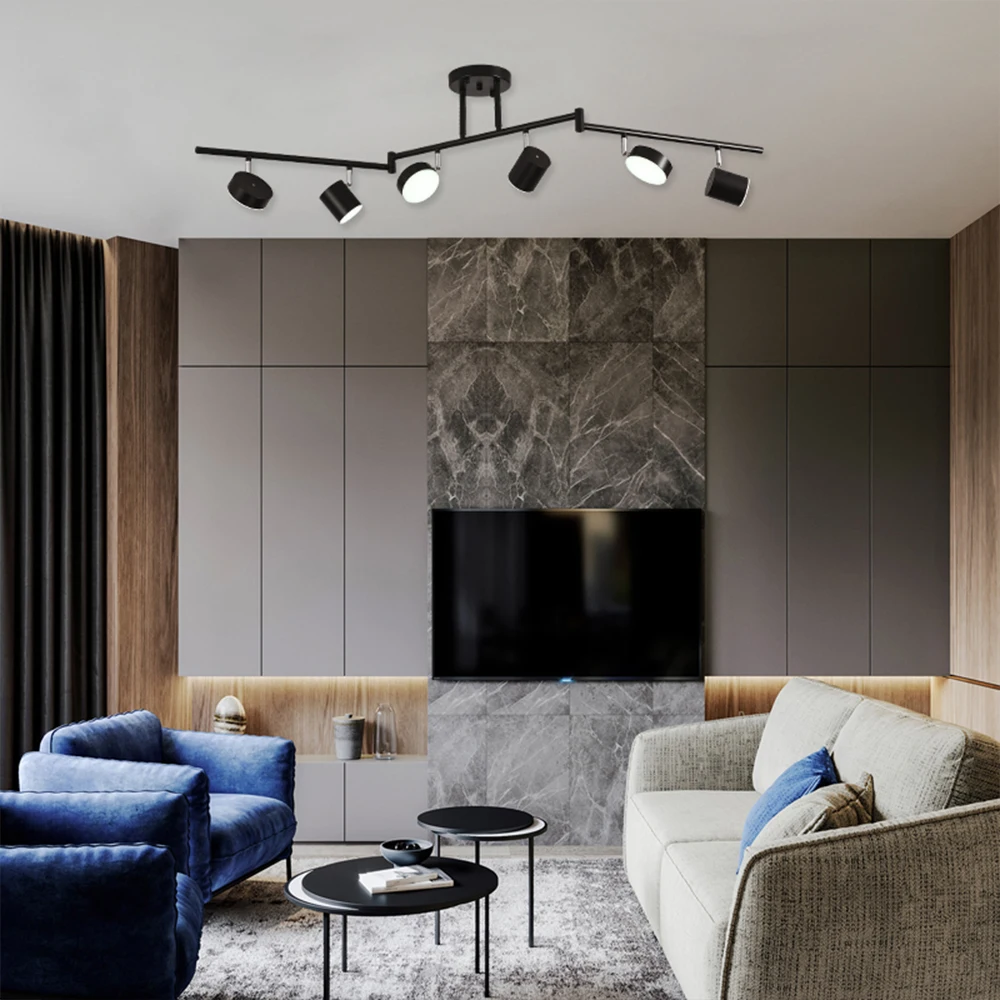 Modern Nordic Led Golden and Black Ceiling Spotlight Lighting Lamps for Home Living Room Bedroom Kitchen Bathroom