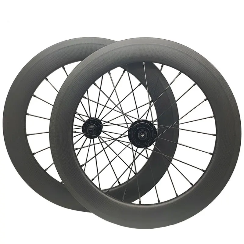 
20inch 406 birdy bike carbon wheel 50mm depth v brake bicycle parts light weight rim 