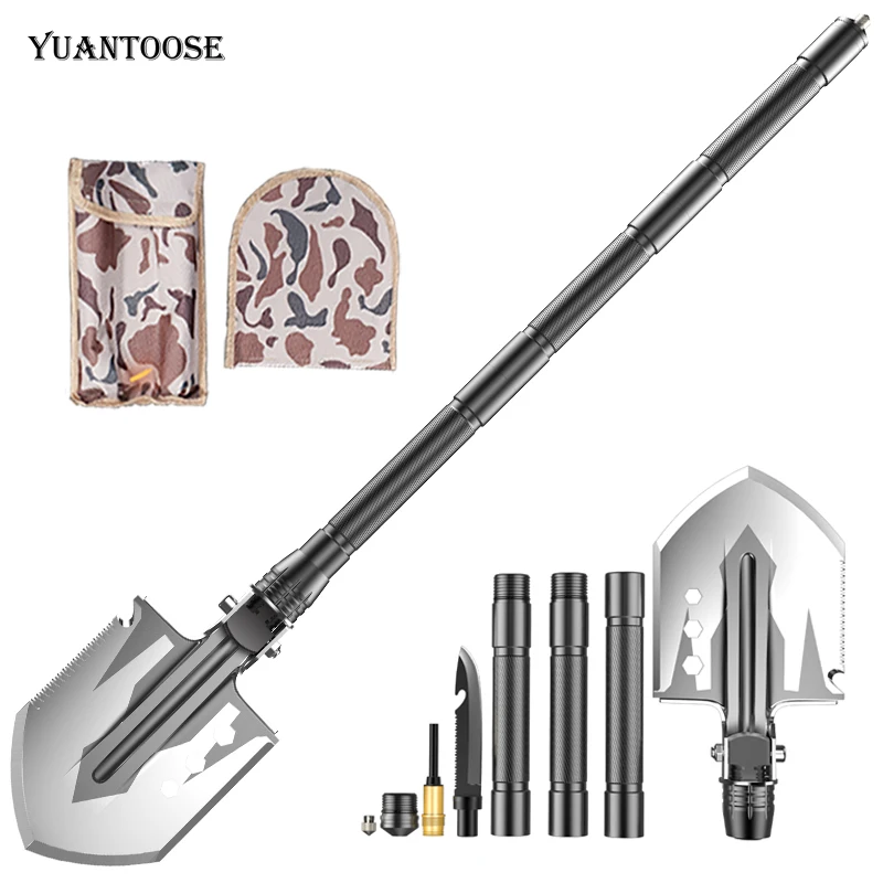 Туристическая многофункциональная лопата, портативная Военная Складная уличная многофункциональная тактическая Лопата для выживания