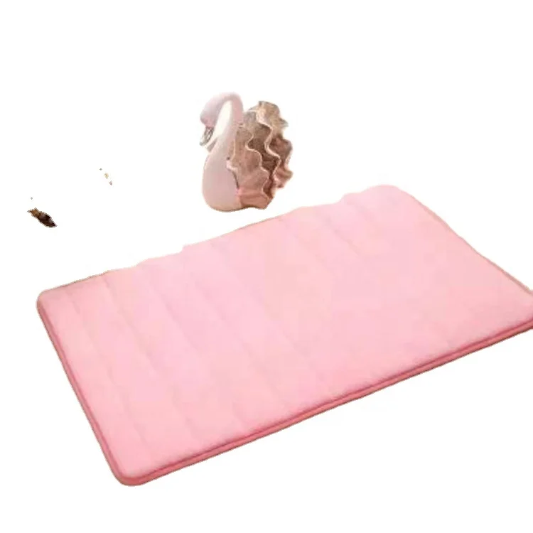 Household bath mat coral fleece bathroom carpet absorbent non-slip memory foam washable carpet bathroom floor mat