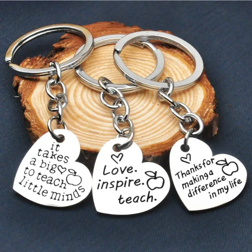 Teacher Appreciation Gifts Key Chain Women Men It Takes a Big Heart to Teach Little Minds for keychain