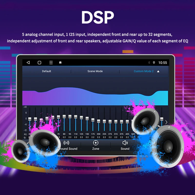 13.3 / 12.3 Inch 1Din Android Car Radio Auto Carplay GPS 4G DSP Car Media DVD Player Navigation