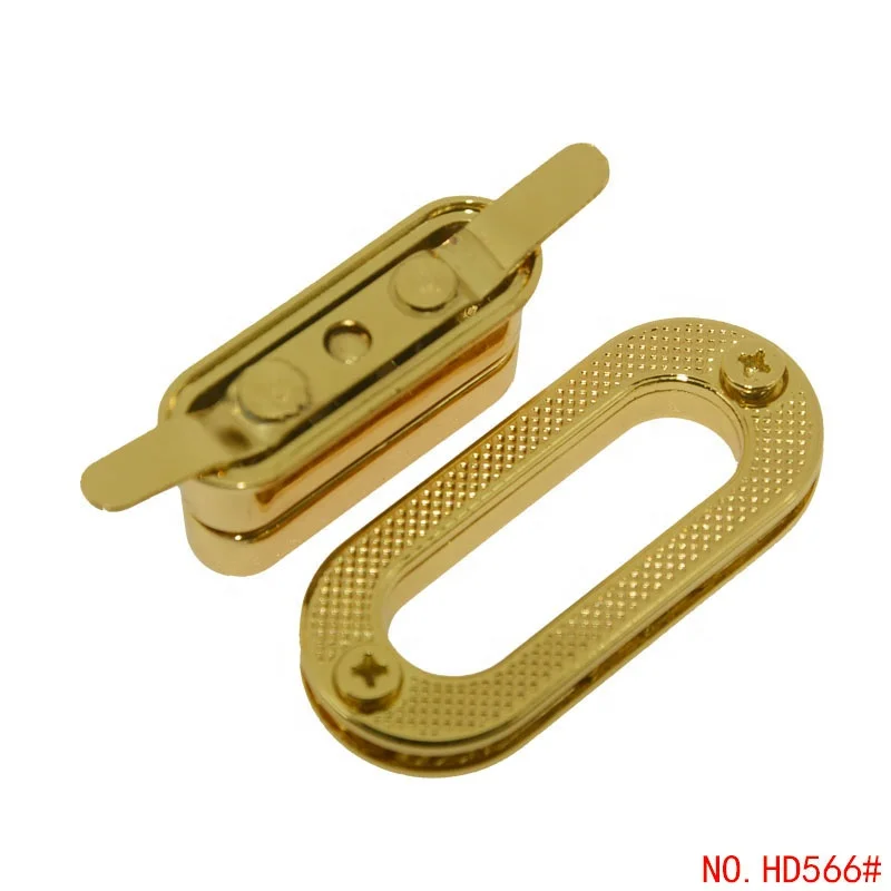 Fashion Handbags Hardware Oval bag lock Customized Metal handbags lock Zinc Alloy turn twist lock for handbag purse luggage