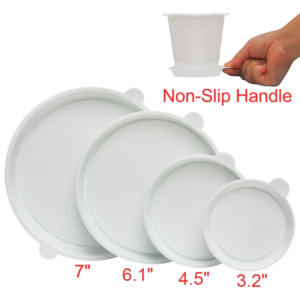 
High quality round plastic flower pot saucer with handles 