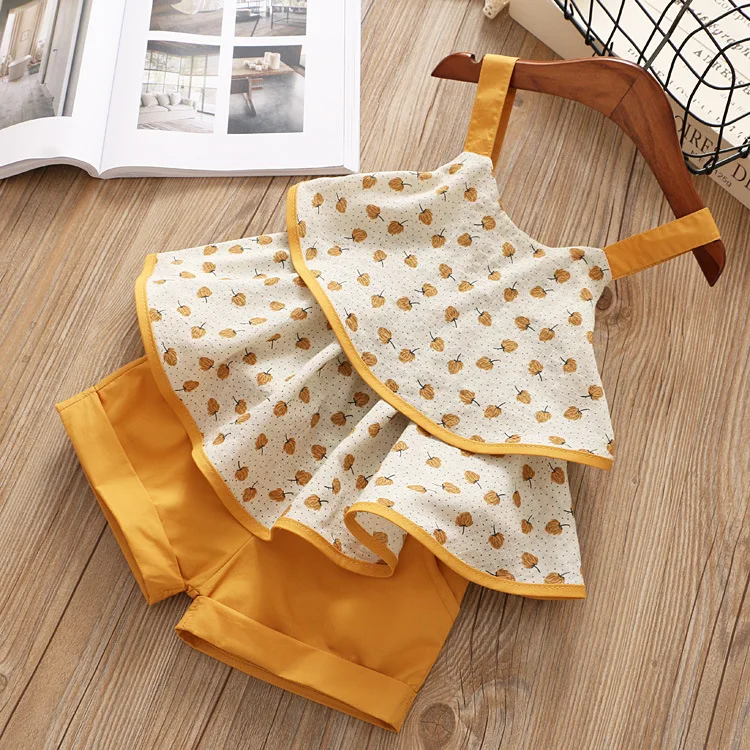 kids clothing Summer Sleeveless Camisole Top Polka Dot Pattern Shorts Girl Clothes Set 2019 Fashion Children Wear
