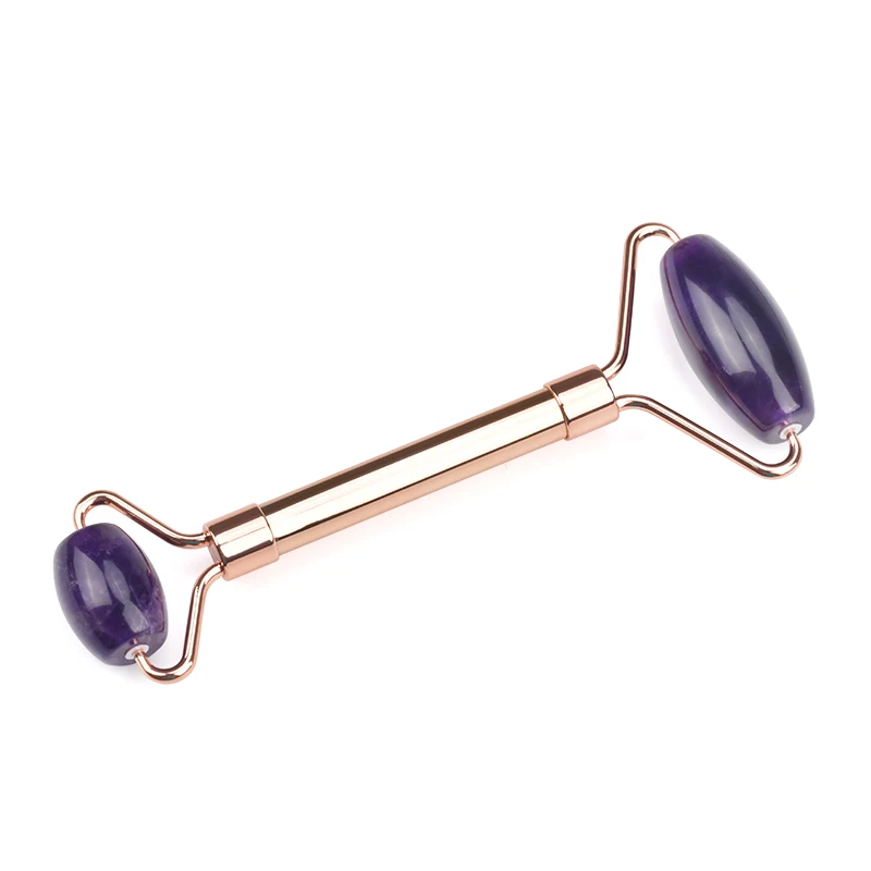 Natural Amethyst Gemstone Jade Roller for Facial -Aging Wrinkles,Puffiness Facial Skin Massager - Premium Authentic Stone