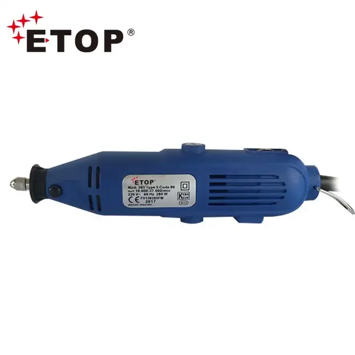 ETOP Rotary tool kit  die grinder with Accessories for wood carving cutting & craft With Flexible Shaft Black