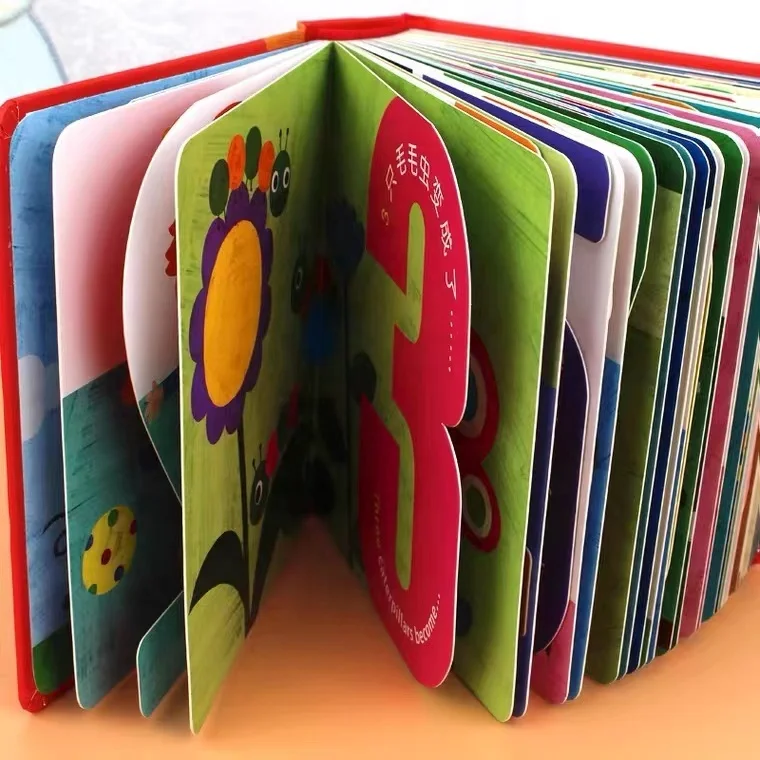 Factory custom kids board book publishing printing services children cardboard lift flap book for children story books