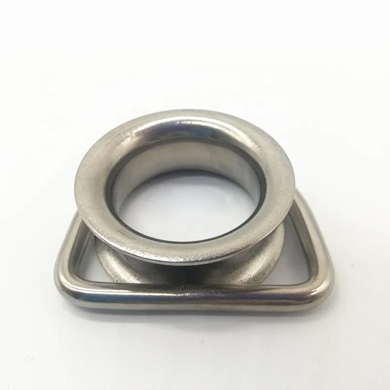 Stainless Steel D Ring With Round Thimble Wire Rope Fittings