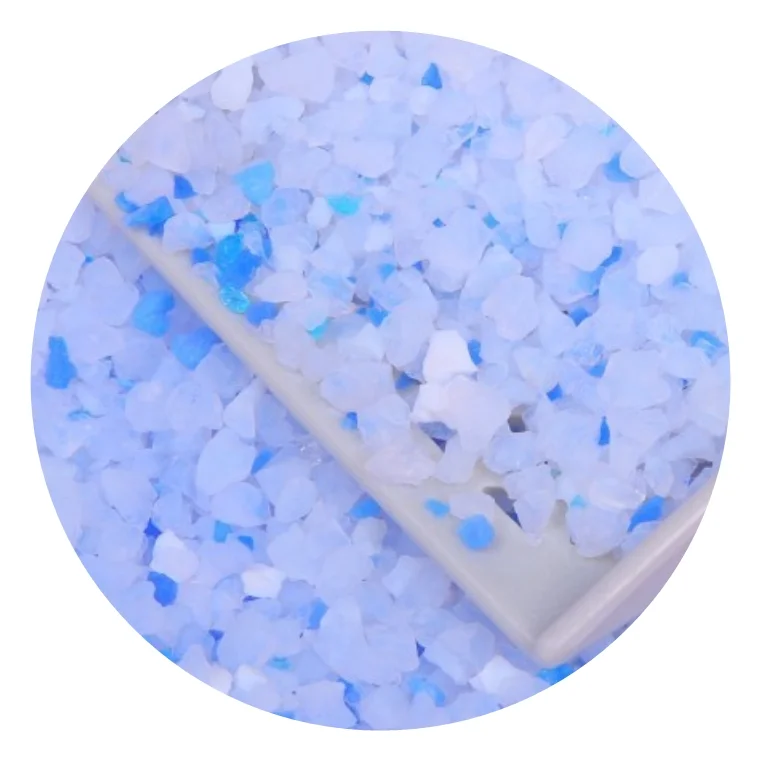 Wholesale customization OEM 3.8L 5L No dust crystal silica gel cat litter factory supply silicone cat litter