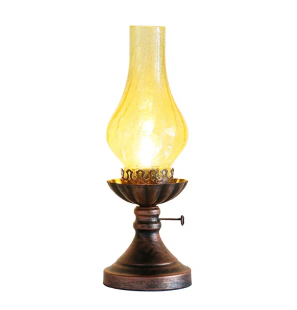 New Best Selling electric oil Hotel Lighting Creative Metal glass Table Lamp for hotel restaurant