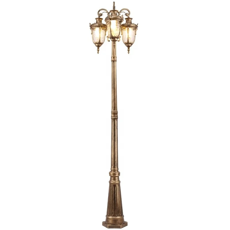 European street lamp garden lawn lamp waterproof outdoor lamp landscape garden villa community double head 3 meters high pole la