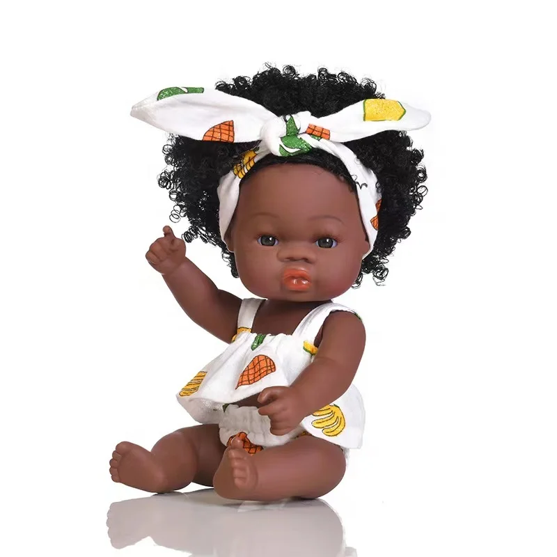 14 Inch black dolls african wholesale black Skin baby dolls Lifelike Simulation Baby Play Dolls Fun Kids Toy