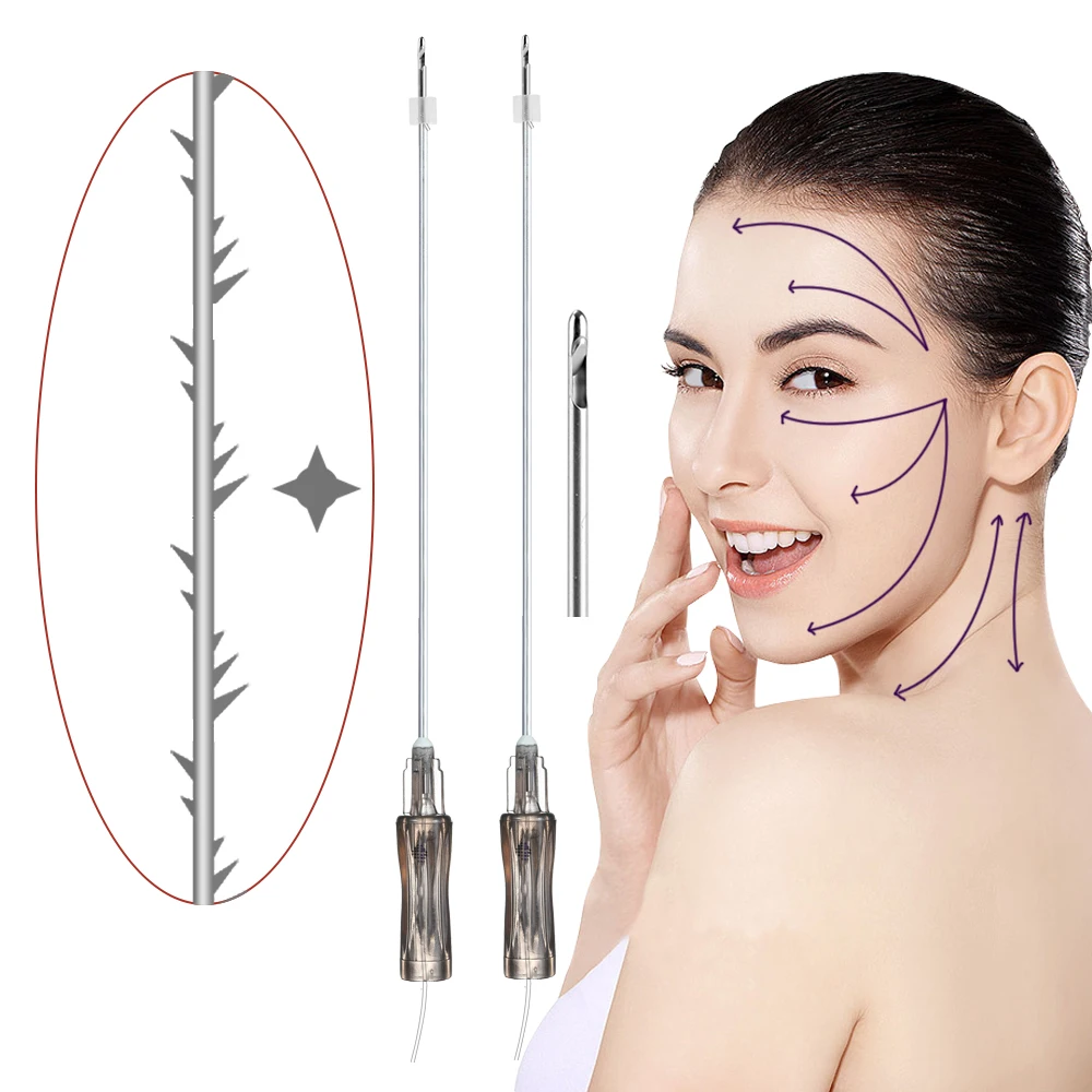 Korean Absorbable 19g 120mm Hilos Lift Face Cog 4d Pcl Thread With Blunt W