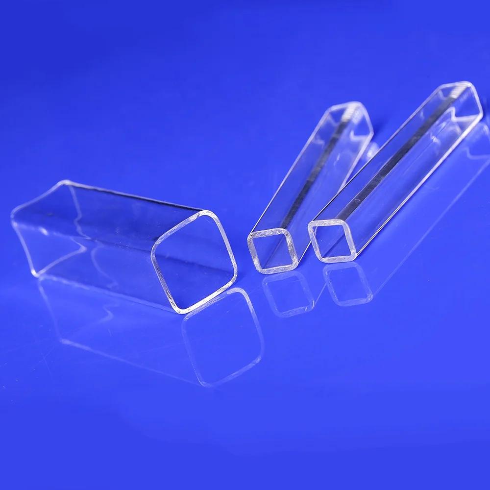 Hot Sale Customized Rectangle Clear Quartz Glass Tube square quartz tubes