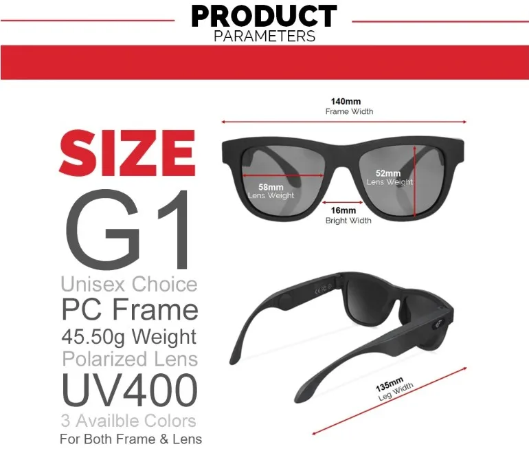 
2021 New Arrivals Audio Music Wireless Glasses Bone Conduction Sunglasses with Headphone 