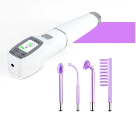 high frequency skin facial massager facial machine acne removal therapy portable electrode high frequency