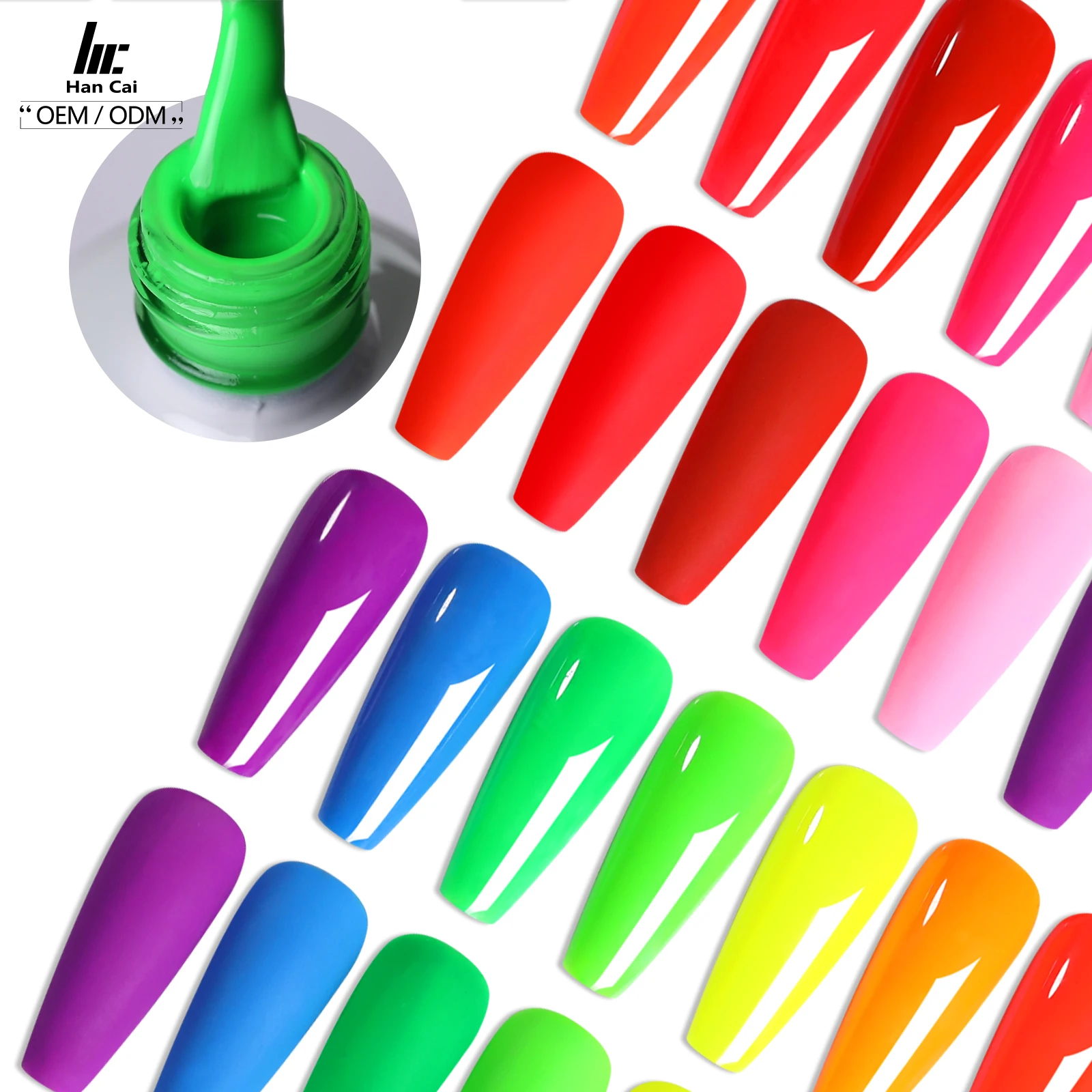 Неоновый Гель-лак для ногтей, легко наносится, удаляется отмачиванием, с высоким пигментом, с бесплатными образцами