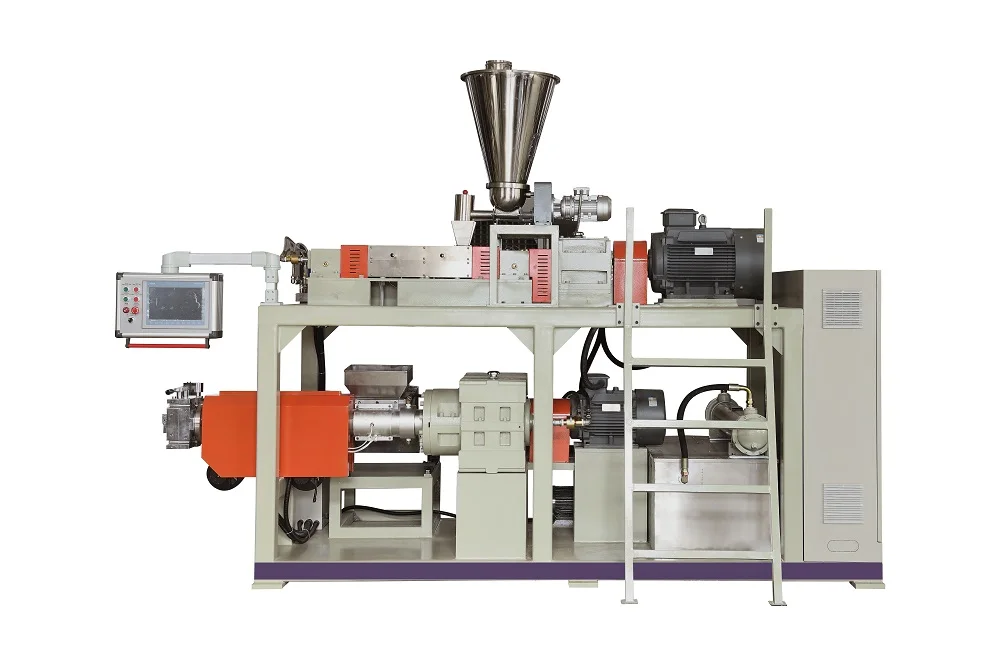 CF-110LXS continuous extruder for CaCo3 white master batch making with 500kg/h capacity