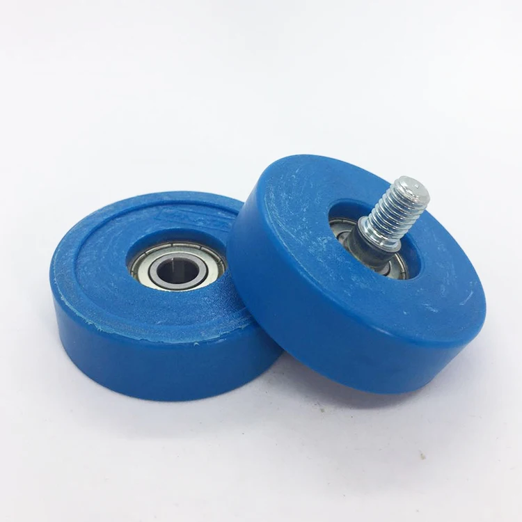 15*50mm 50mm OEM Flat Plastic nylon pulley roller wheel with 608zz bearing for conveyor belt machine