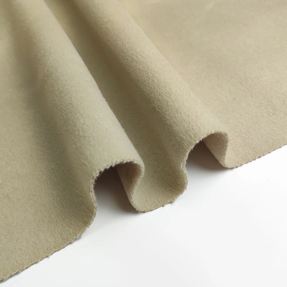 100% wool 830-850g/m double sided smooth wool coat fabric
