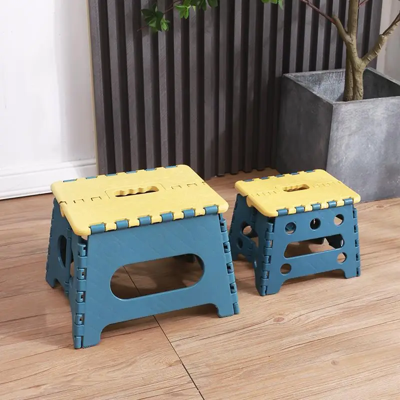 Plastic Folding Small Chair Portable Thickened Household Space-saving Outdoor Chair Lightweight